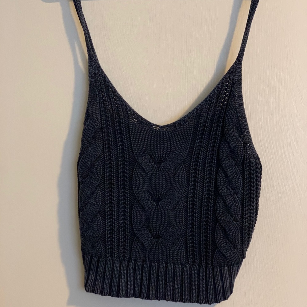 American Eagle - Navy blue tank top/cropped